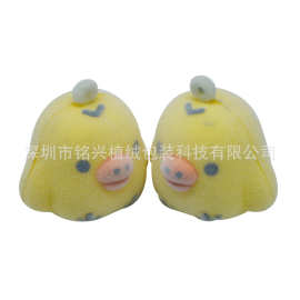 工厂承接玩具圣诞工艺品塑胶五金海绵粉扑头玩偶表面植绒量大优惠
