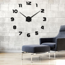 跨境热销爆款合集墙贴钟 亚克力镜面挂钟 3DDIY壁钟 超大尺寸钟表