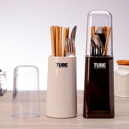 Modern Minimalist Vertical Chopstick Holder Household Kitchen Utensil Storage Box Multi-purpose with Lid Dustproof Chopstick Container