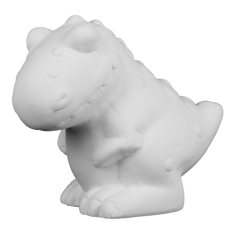 Cerámica DIY niños de graffiti alcancía juguetes educativos adornos de animales pintados de blanco embrión alcancía copo de nieve colgando piezas