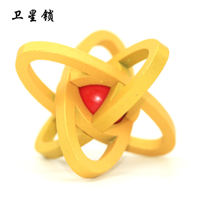 Cerradura de Kongming de juguete de madera para niños Cerradura de Kongming Cerradura de Luban Juego completo de embutir clásica de juguete de madera Cerradura de Kongming