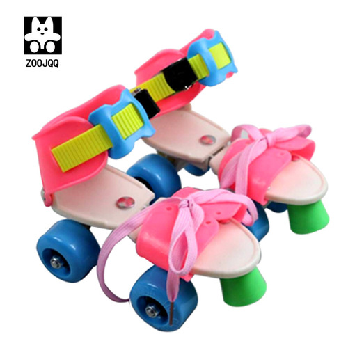 Wholesale children's double row four-wheel roller skates inline skates roller skating cross-border factory with protective equipment 
