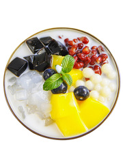 Chuangshi Commercial Pudding Powder, Special Egg Pudding Powder for Pudding Milk Tea Shops, Commercial Mango Pudding Powder 1kg