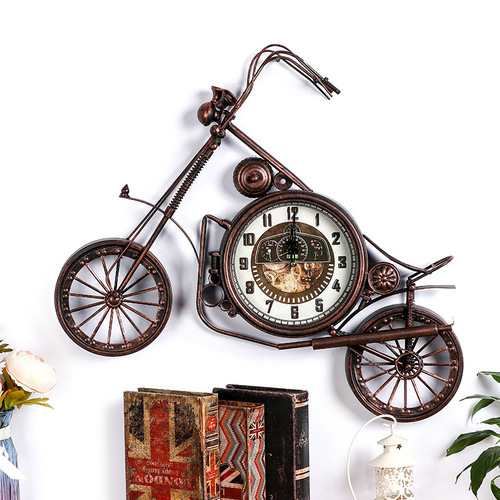 American iron motorcycle clock wall decoration wall hanging wall decoration pendant wall decoration hanging clothing store decoration
