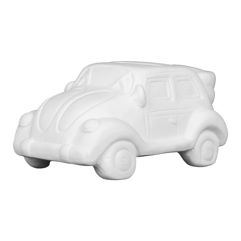 DIY muñecas pintadas de cerámica niños puzzle graffiti juguetes coche lata de dinero autobús deportivo blanco fábrica al por mayor