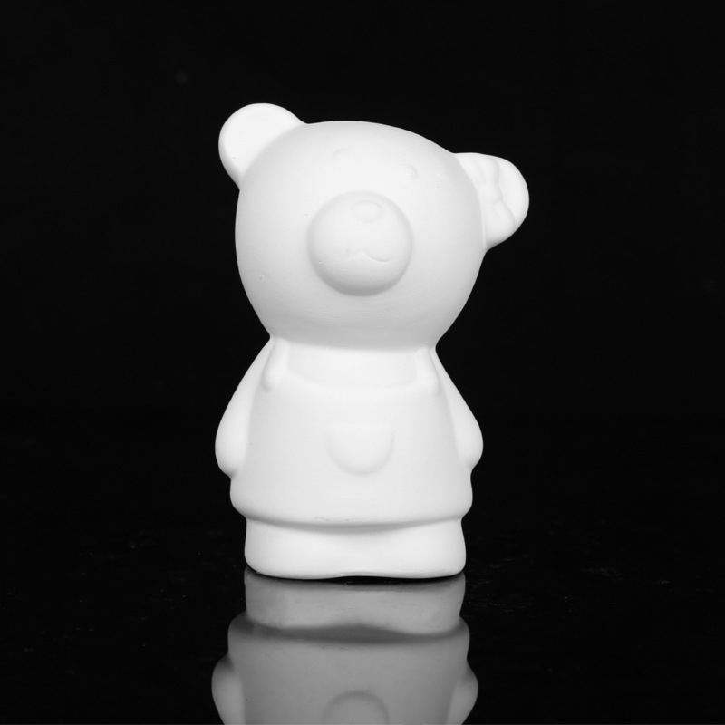 Pintura decorativa hecha a mano para niños DIY juguetes de rompecabezas pintados a mano blancos recubiertos de color yeso conjunto de pintura de color cerámica lata de dinero