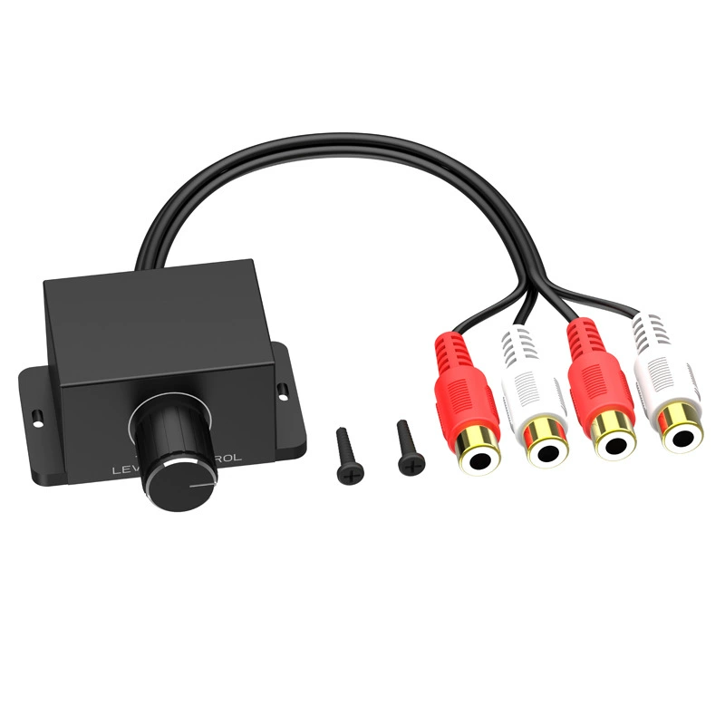 Автомобильный регулятор объема/ потенциометр RCA: вход и выход головки 2RCA для общественных автомобилей, потенциометр