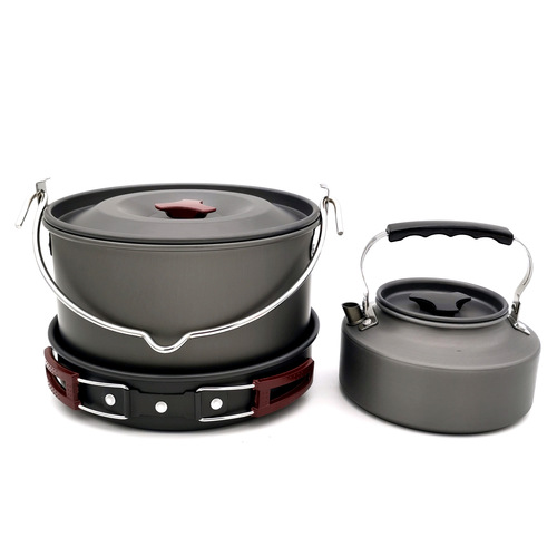 Outdoor products Amazon best selling camping cookware set new product camping cooker stove aluminum pot