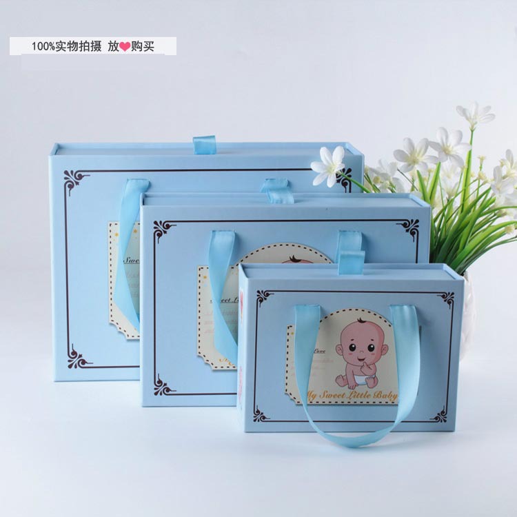 创意宝宝满月酒喜蛋喜糖伴手礼礼盒 卡通手提抽屉礼物包装盒定做