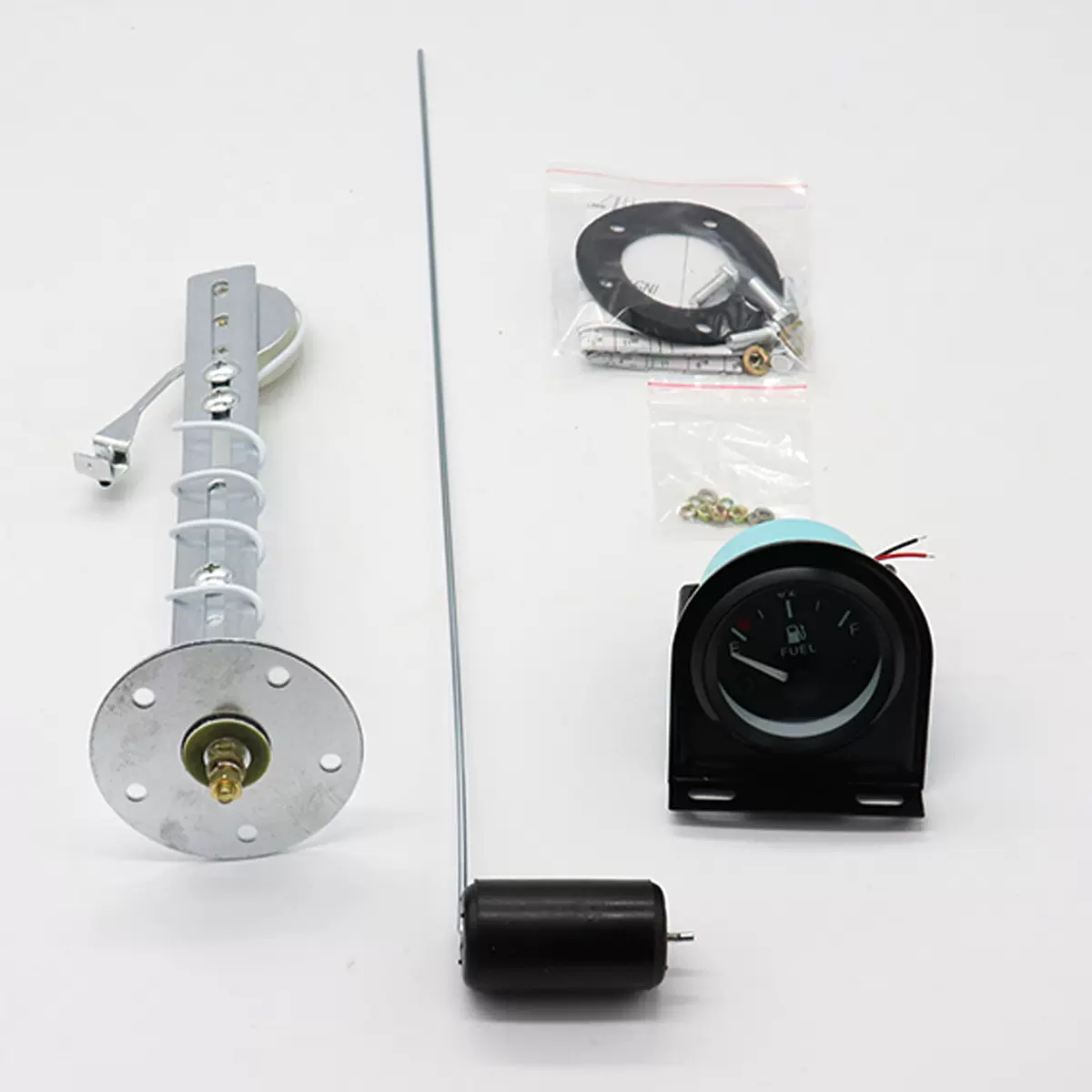 12V汽车改装配件汽油表赛车改装黑色油量仪表 带浮子加油图案