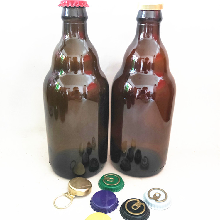 厂家现货直销500毫升小熊棕色啤酒瓶耐高温300ml马口铁盖欢迎下单