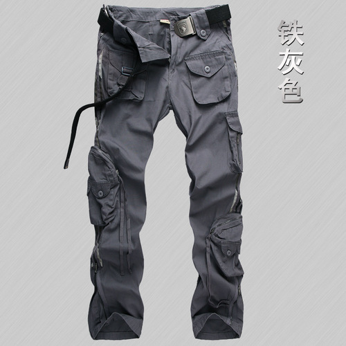 Allied Forces Outdoor Military Enthusiast Pants for Men, 3D Pockets Camouflage Casual Pants, Multi-Pocket Hiking Pants, Work Pants