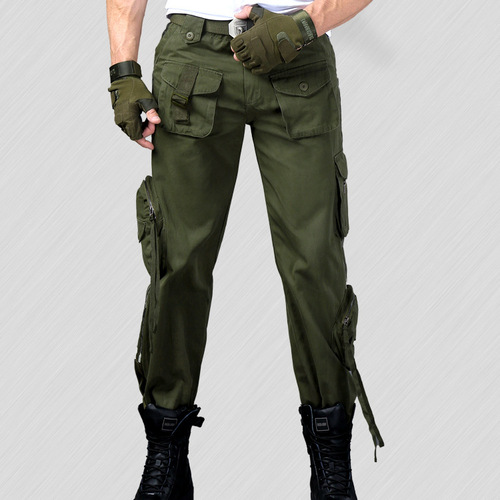 Allied Forces Outdoor Military Enthusiast Pants for Men, 3D Pockets Camouflage Casual Pants, Multi-Pocket Hiking Pants, Work Pants