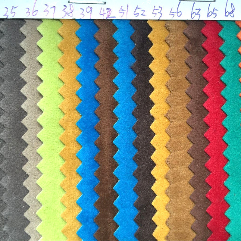 植绒布 双面鹿皮绒现货供应 服装玩具针织染色多色植绒布批发