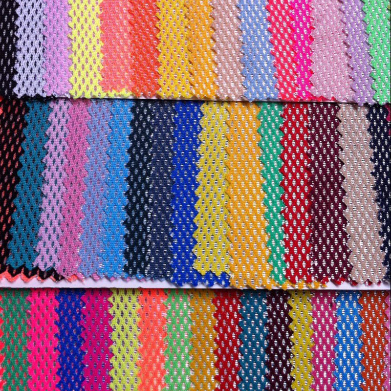 厂家现货供应批发K275双色网 网眼布 箱包手袋面料 服装针织面料