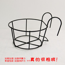 铁艺花架欧式圆形金属阳台架子室内户外悬挂栏杆挂式花架工厂批发