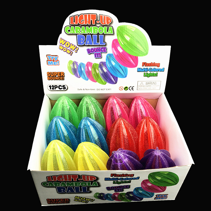 TPR luminoso mascota juguete perro elástico fútbol fruta carambola perro juguete bola Comercio exterior Venta caliente fútbol luminoso