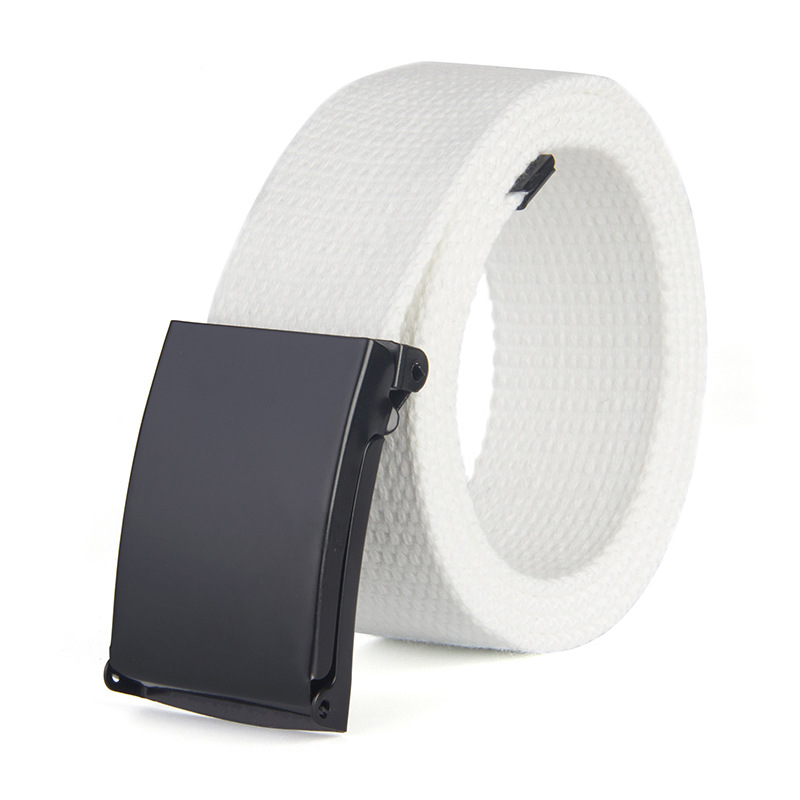 En stock Moda nuevo 18 colores hombres y mujeres pantalones cinturón de color sólido cinturón de lona cinturón de los hombres al por mayor