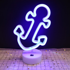 led霓虹裝飾燈 臥室愛心恐龍雪人造型小夜燈USB電池盒led造型夜燈