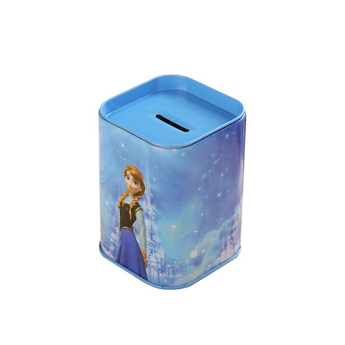 New tinplate piggy bank, cartoon flamingo piggy bank, children's student coin change storage metal tank