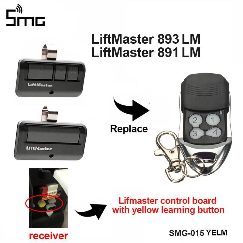 兼容国外车库门遥控器 chamberlain liftmaster 891LM 893lm