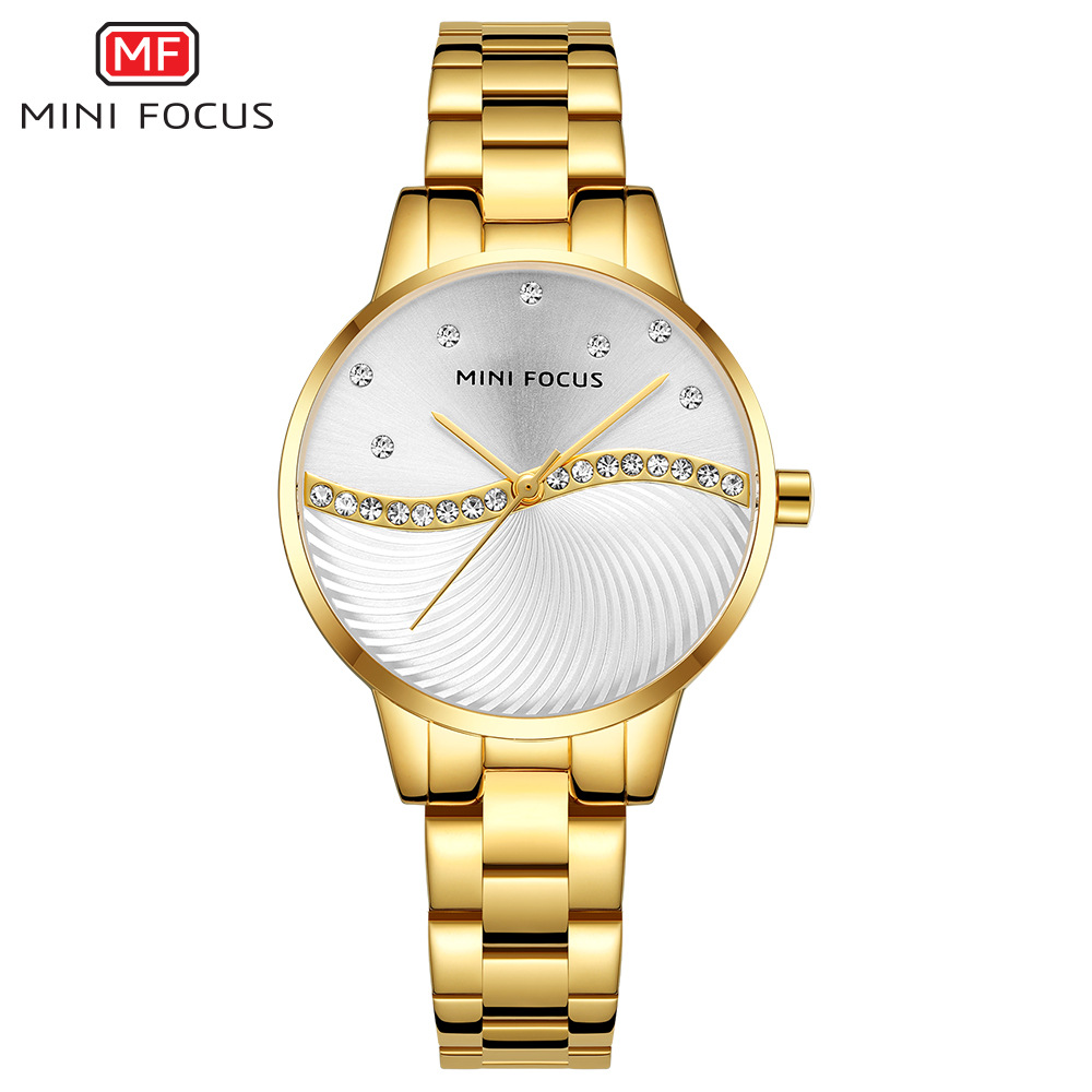 Mini Focus Brand Genuine Fashion Steel Band Watch Japanese Movement Diamond Waterproof Women's Watch 0263L