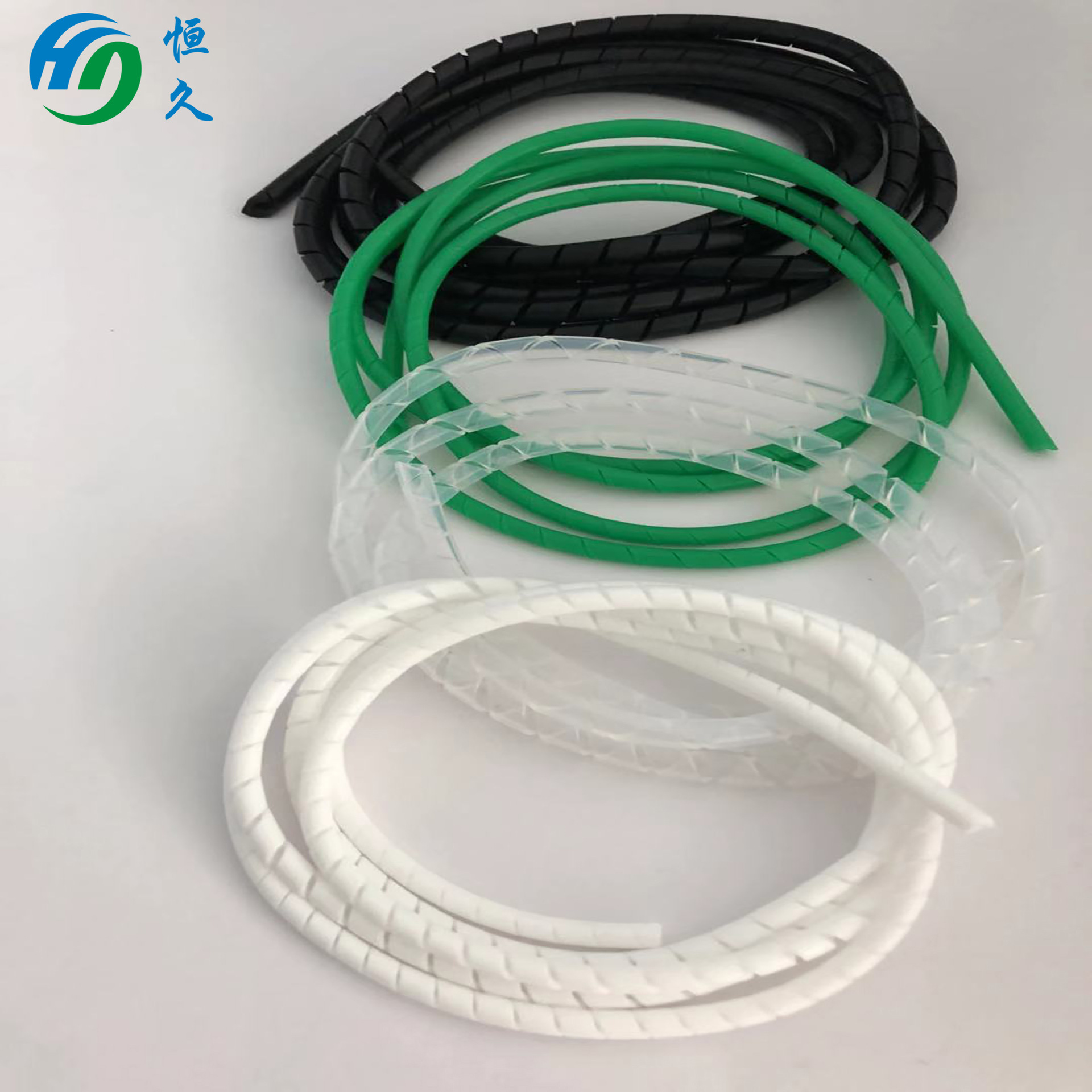 批发防磨损2*4 3*5柔软彩色铂金光纤保护硅胶套螺旋管缠绕胶管