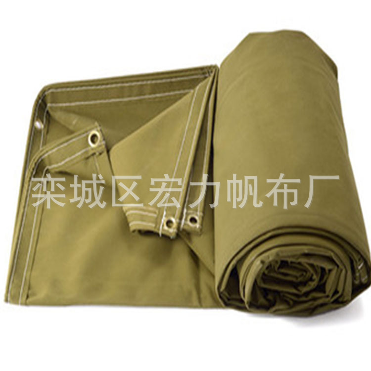 Customizado 150 poliéster verde militar encriptación gruesa lluvia protector solar silicona lienzo impermeable amarillo militar