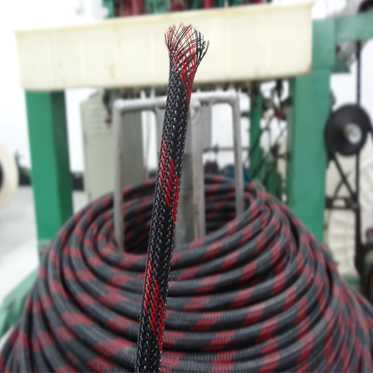 批发汽车线束保护编织网管耐低高温PET尼龙伸缩阻燃耐磨编织网管