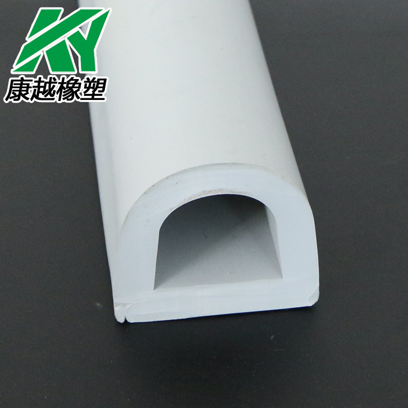 供应 灰色硅胶D形密封条 半圆形空心发泡密封条 硅胶耐高温发泡条