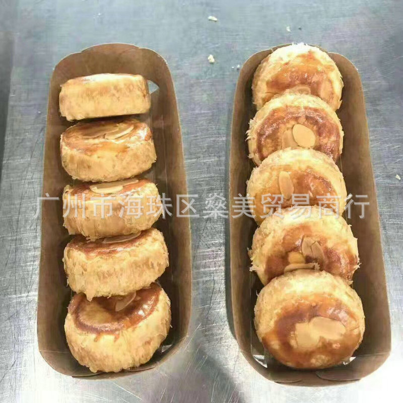 厂家供应一次性免折叠豆蓉烧牛皮纸豆蓉烧托 蛋糕点心包装盒
