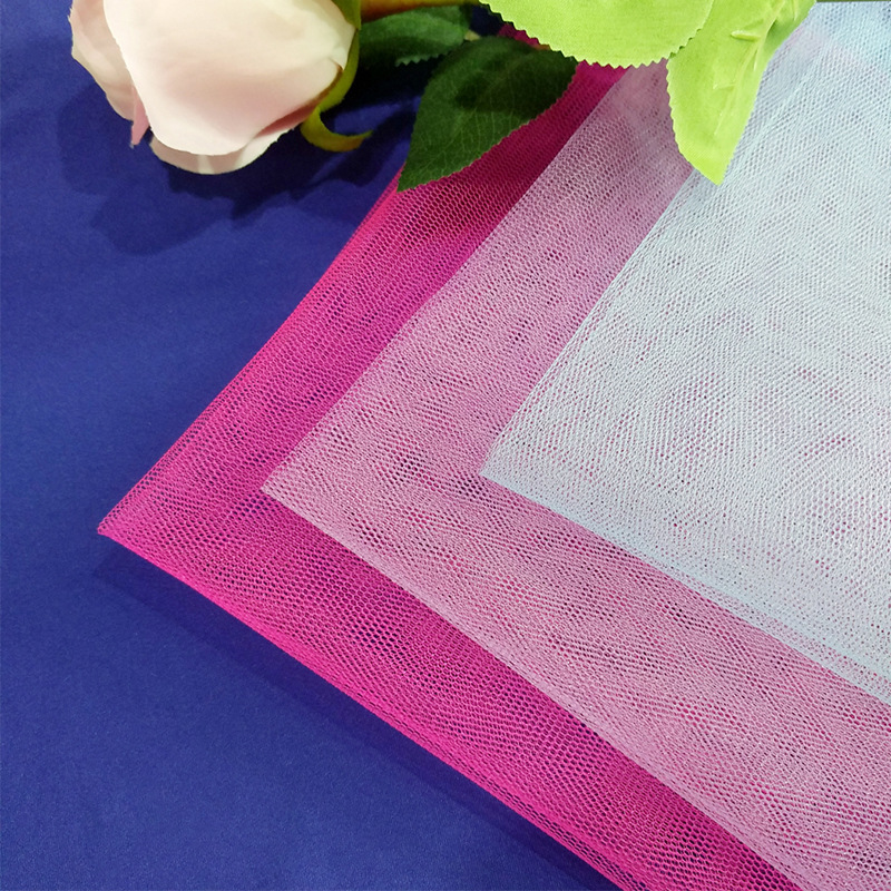厂家直销批发30D锦纶透明网布 婚纱网女装晚礼服内衣网纱针织面料