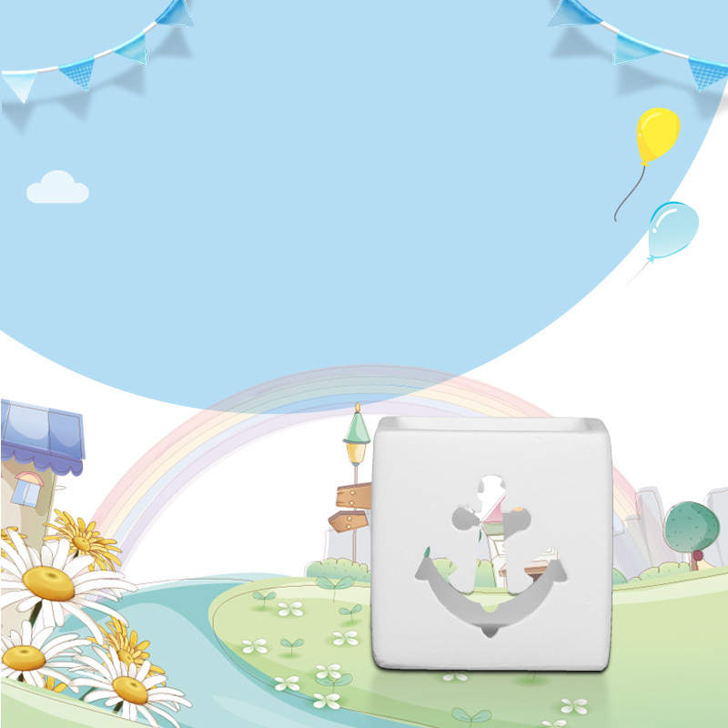 Cerámica DIY candelabro creativo acuarela infantil puzzle decoración simple hecha a mano fábrica mayorista