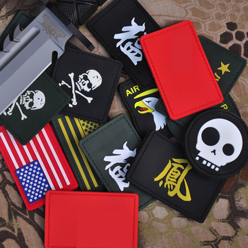 Hanye wholesale supply of Velcro outdoor three-dimensional stickers PVC armbands and badges with various choices for dropshipping