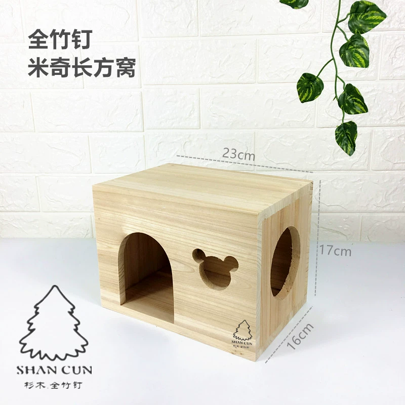 Тоторо шкаф клетка Тоторо деревянное гнездо клетка Тоторо бамбуковый гвоздь деревянное гнездо отверстие для крыши длинное квадратное гнездо W11B