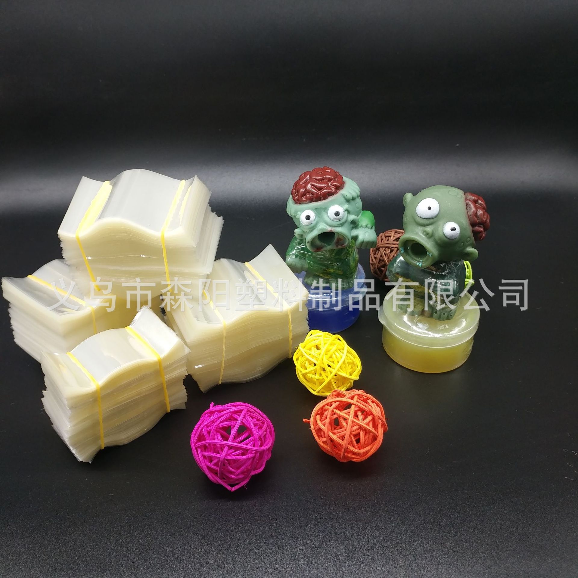 热收缩膜透明两头通玩具鼻涕胶罐子收缩平整厂家现货供应高弹性