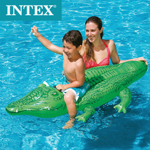 INTEX58546 鳄鱼座骑儿童水上充气玩具 游泳泳具儿童坐骑水上玩具