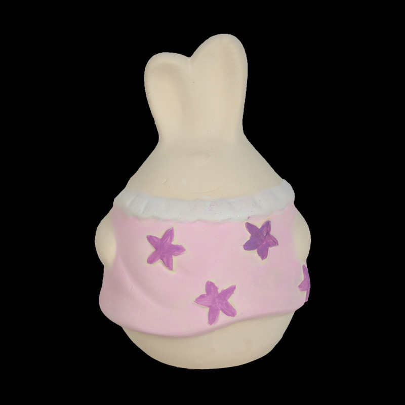 Decoración de cerámica DIY de yeso para niños graffiti pintura de arena maceta pequeña pintura de padres e hijos vasijas muñecas regalo juguetes