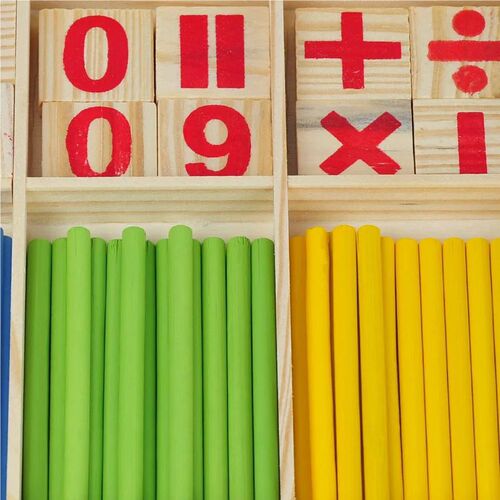 Children's Digital Rod Operation Learning Box, Primary School Students Early Education Math Teaching Tools Kindergarten Intelligence Wooden Toys