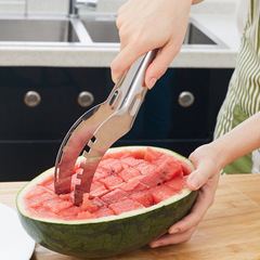 Watermelon cutter, thickened stainless steel watermelon slicer, honeydew melon meat cutter, fruit cutter, splitter