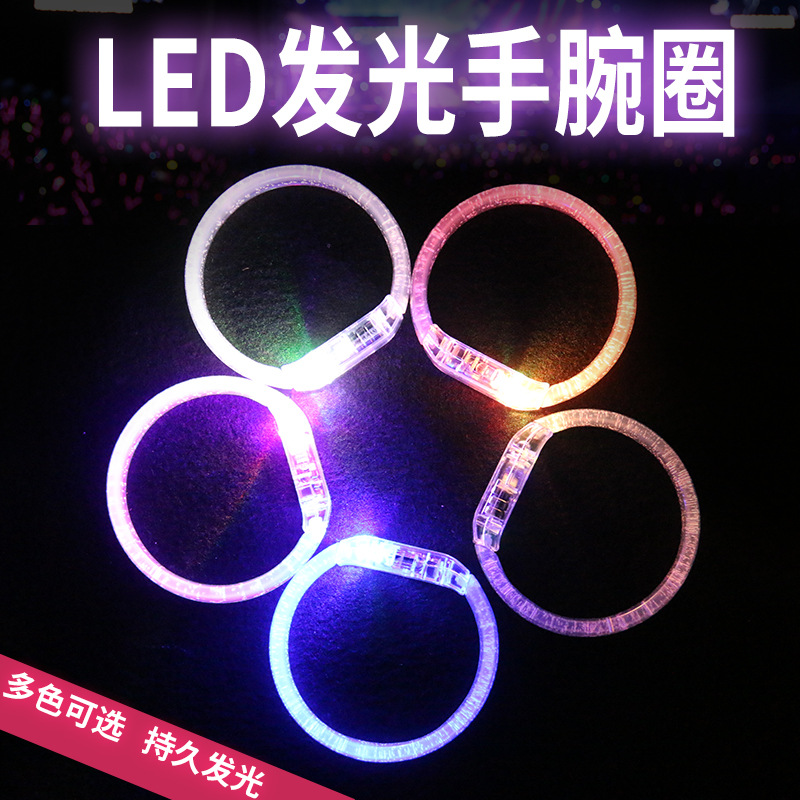 LED acrílico burbuja luminosa pulsera barra de fiesta luminosa pulsera flash pulsera fluorescente corredora de noche