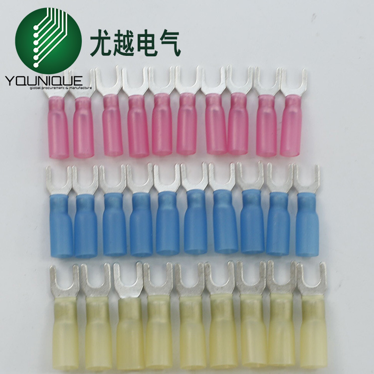 热缩f型叉形预绝缘护套端头冷压接线端子