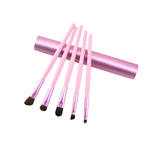 5 pieces pony hair eye shadow brush beginner set small set soft animal hair eye makeup tools