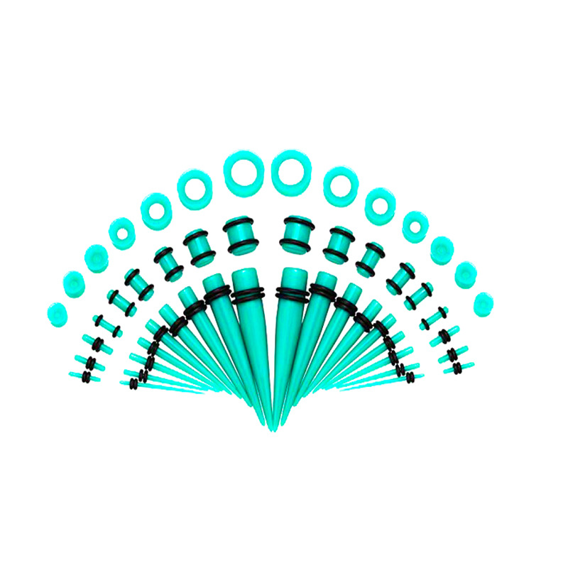 Amazon cuerno oído expansor traje acrílico señaló cono cuerno aurícula traje Crescent oído expansor 54 unidades un paquete