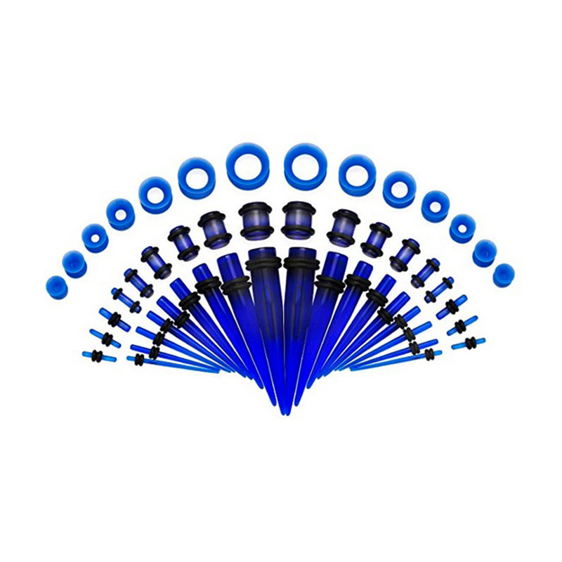 Amazon cuerno oído expansor traje acrílico señaló cono cuerno aurícula traje Crescent oído expansor 54 unidades un paquete