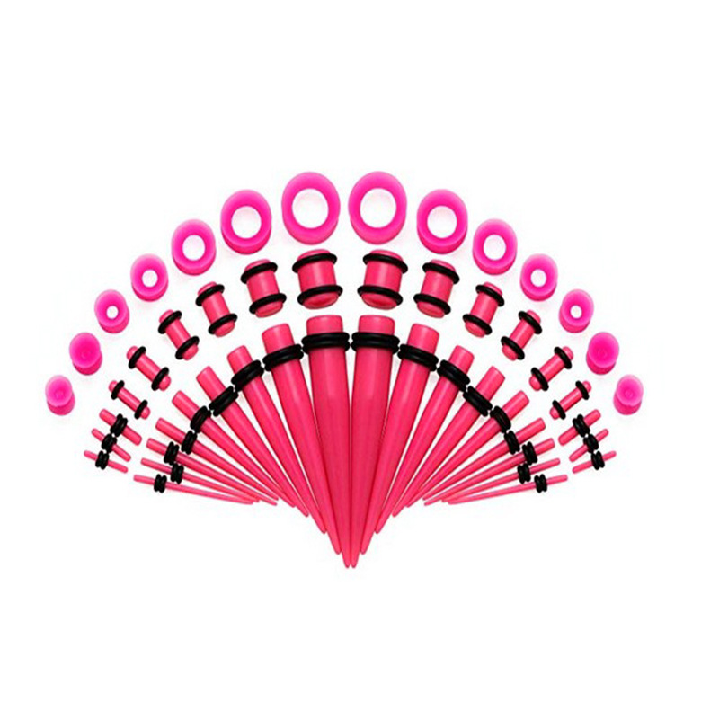 Amazon cuerno oído expansor traje acrílico señaló cono cuerno aurícula traje Crescent oído expansor 54 unidades un paquete