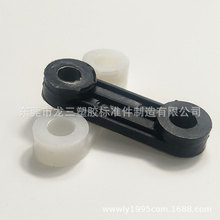 东莞龙三塑胶厂供应孔距18mm压线码 塑胶压线条 黑色/白色 现货