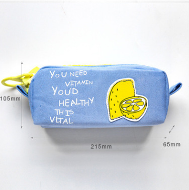 Japonés y coreano papelería creativa simple lindo esquina animal pu cuero personalidad gran cremallera estudiante lápiz caso lienzo de gran capacidad