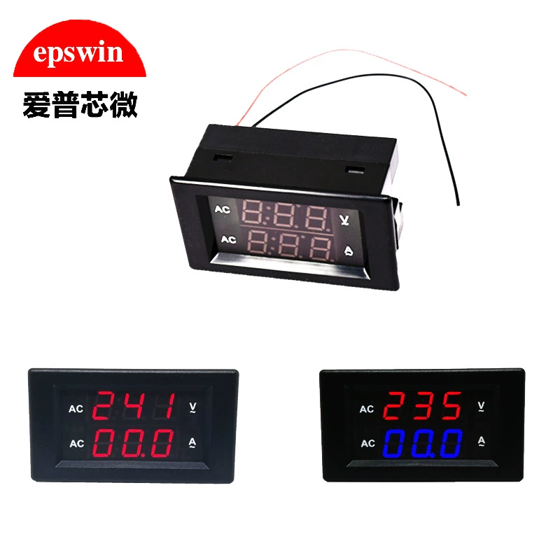 220 В цифровой дисплей переменного тока двойной дисплей амперметр напряжения светодиодный цифровой вольтметр цифровой дисплей Амперметр головка высокая точность