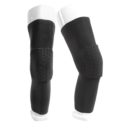Cross-border adult football basketball knee pads for men honeycomb anti-collision running leggings outdoor cycling warm sports knee pads